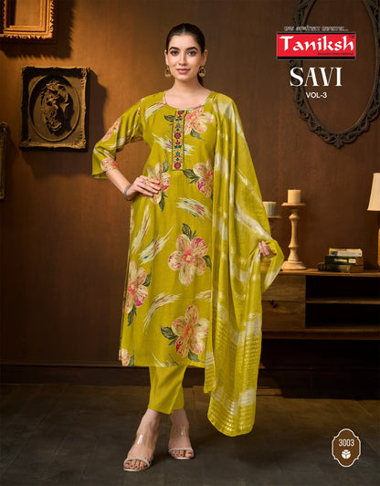 Savi Vol 3 Taniksh Vertican Readymade Pant Style Suits Exporter India