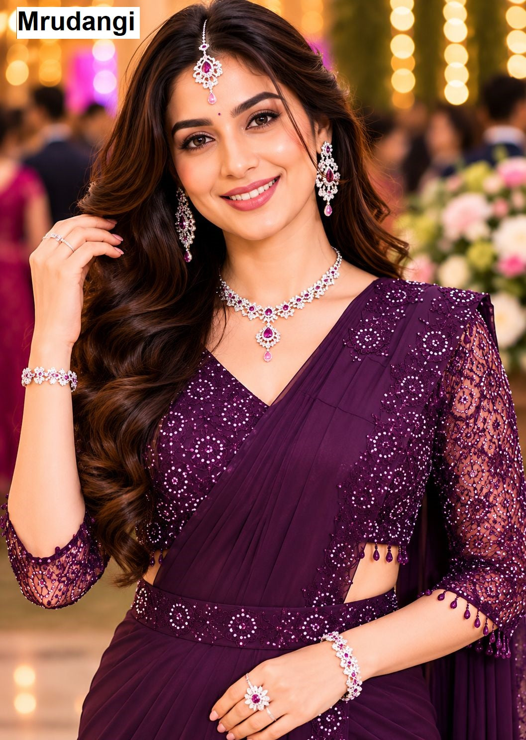 Savitri Mrudangi Lycra Ready To Wear Saree Exporter India