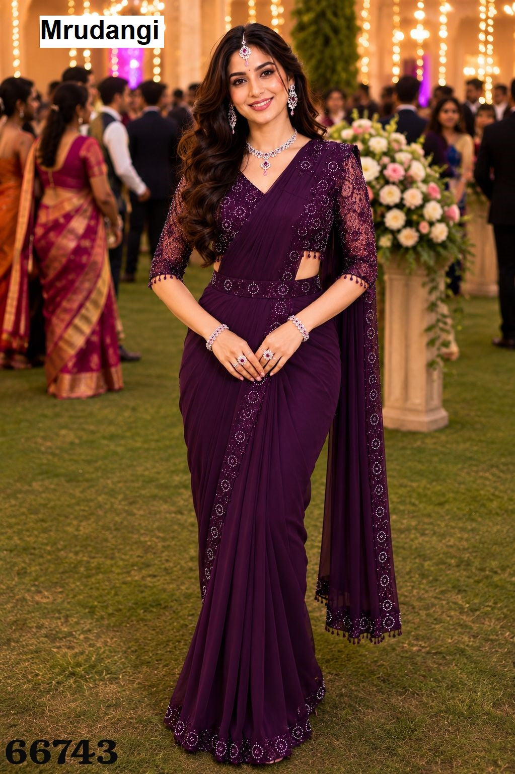 Savitri Mrudangi Lycra Ready To Wear Saree Exporter India