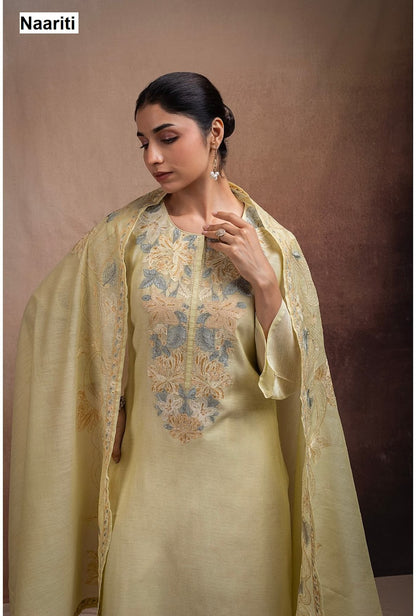 Savleen 2748 Naariti Mul Chanderi Pant Style Suits Exporter