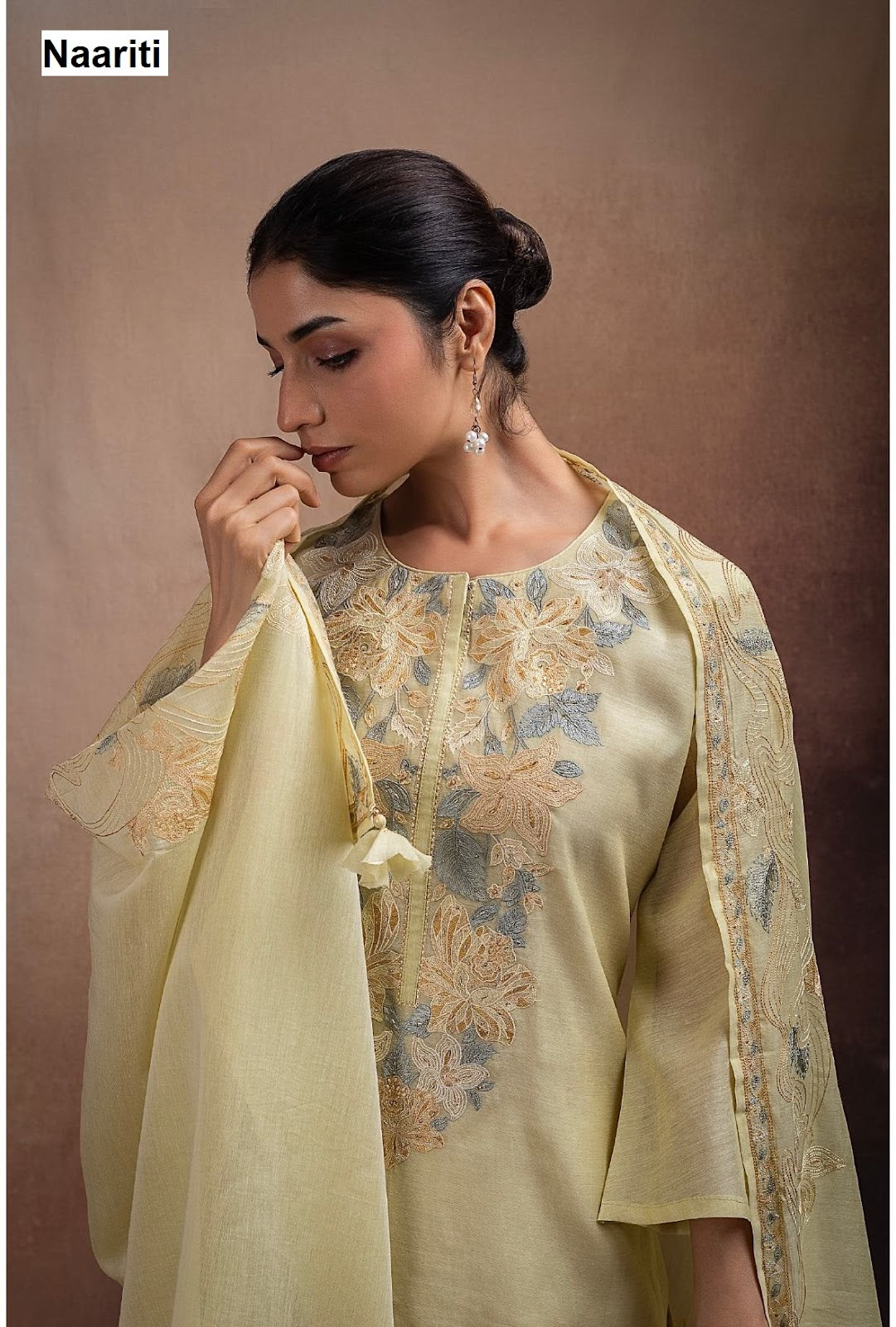Savleen 2748 Naariti Mul Chanderi Pant Style Suits Exporter