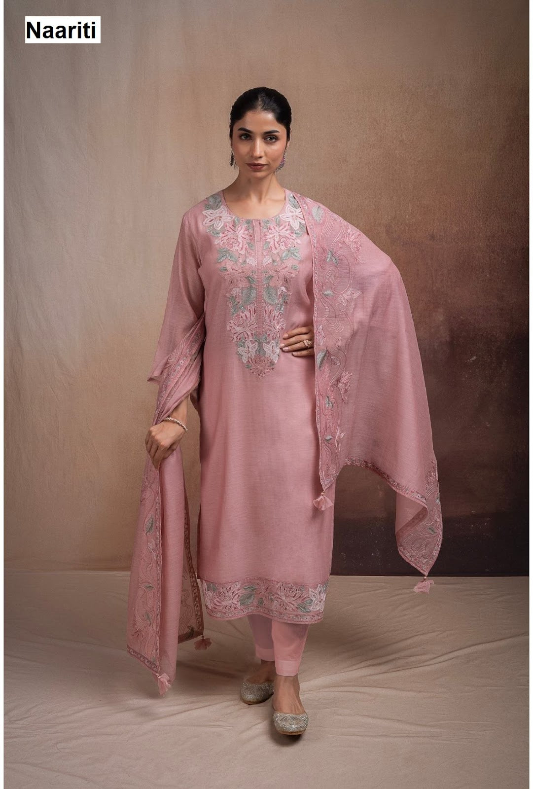 Savleen 2748 Naariti Mul Chanderi Pant Style Suits Exporter