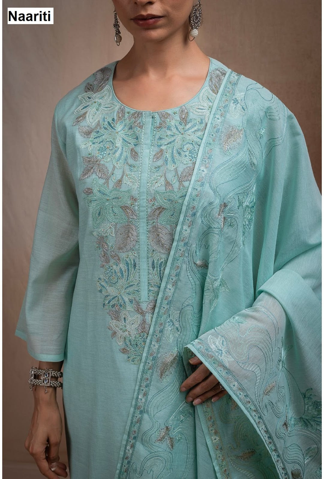 Savleen 2748 Naariti Mul Chanderi Pant Style Suits Exporter