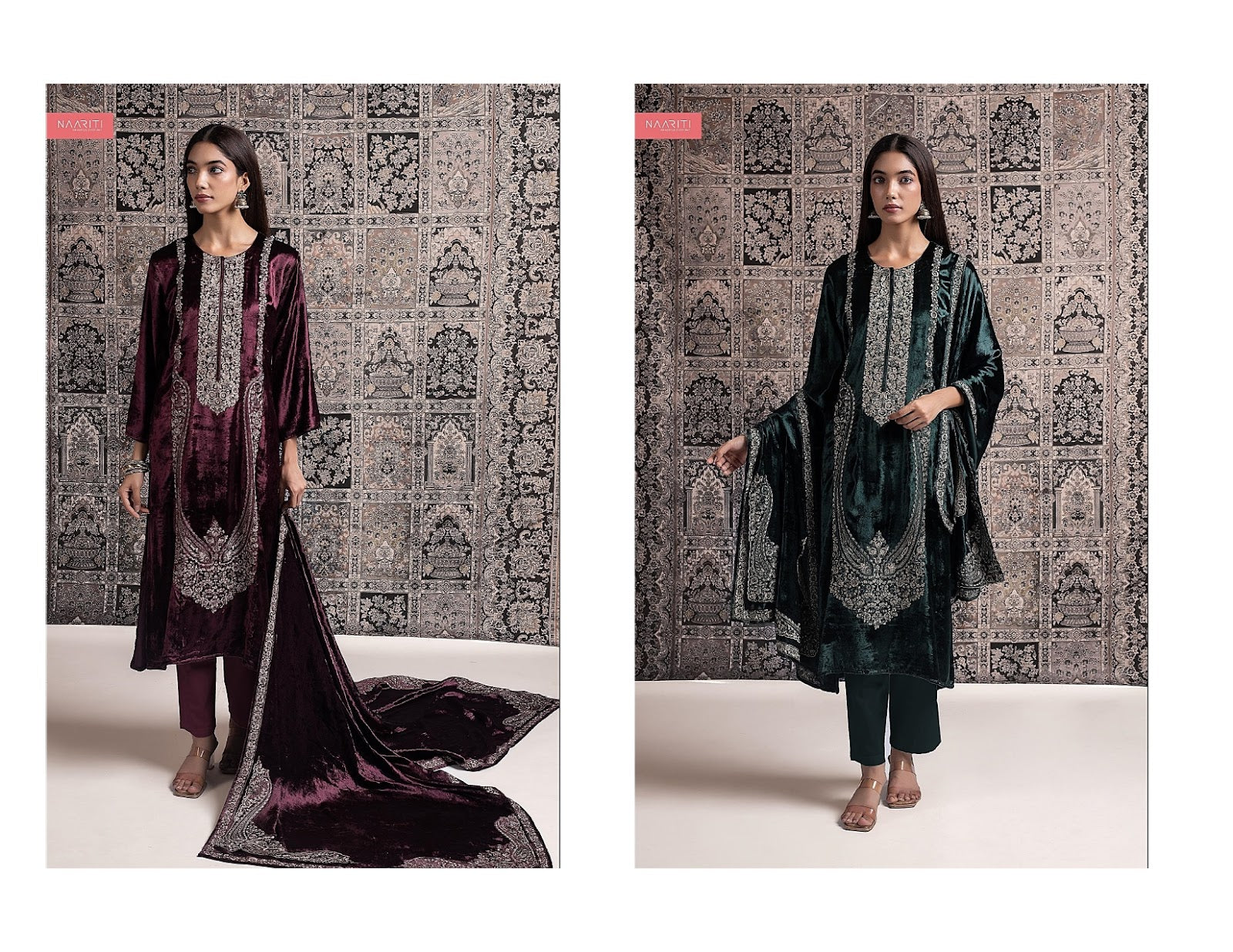 Savleen Naariti Velvet Suits Exporter India