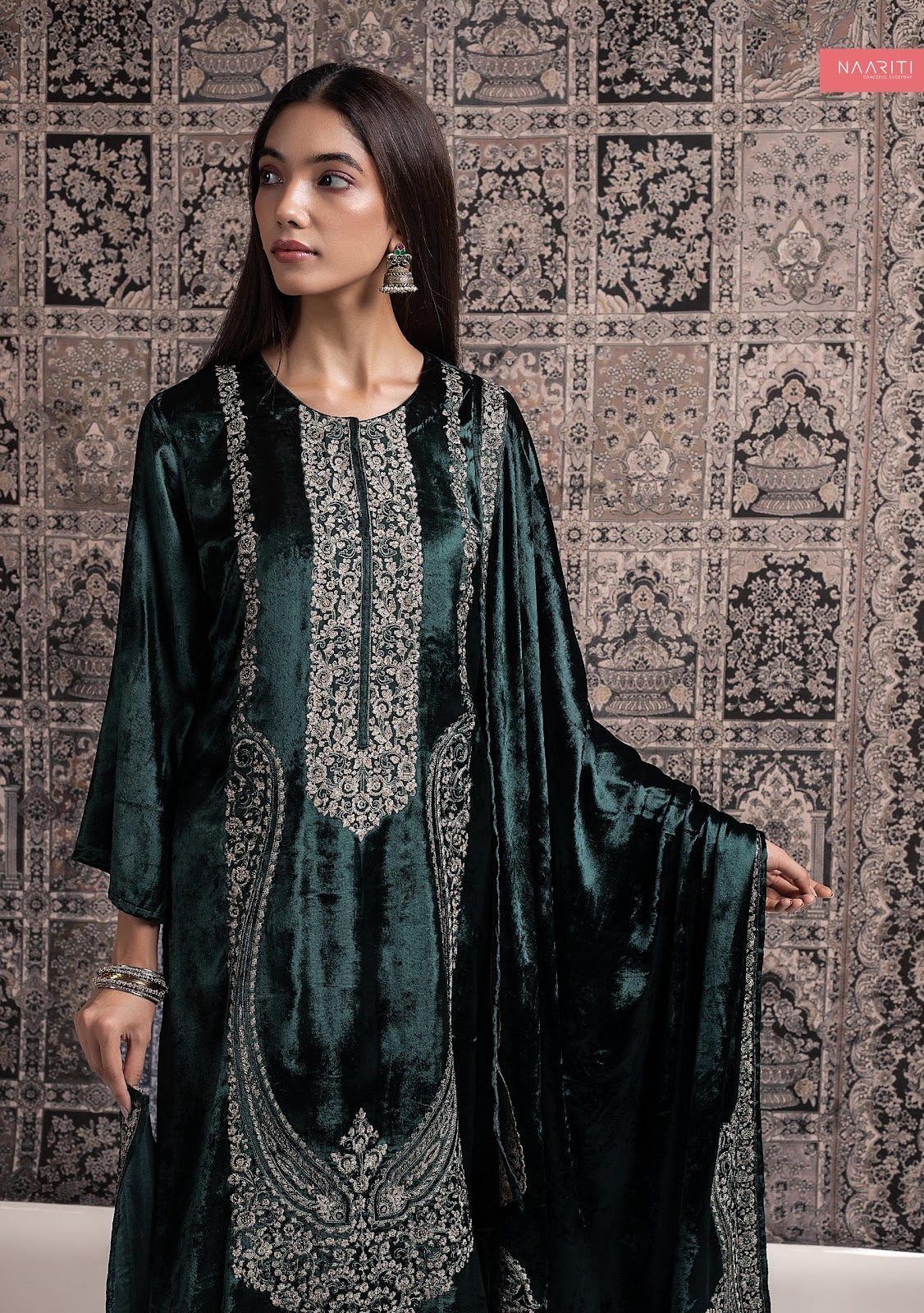 Savleen Naariti Velvet Suits Exporter India