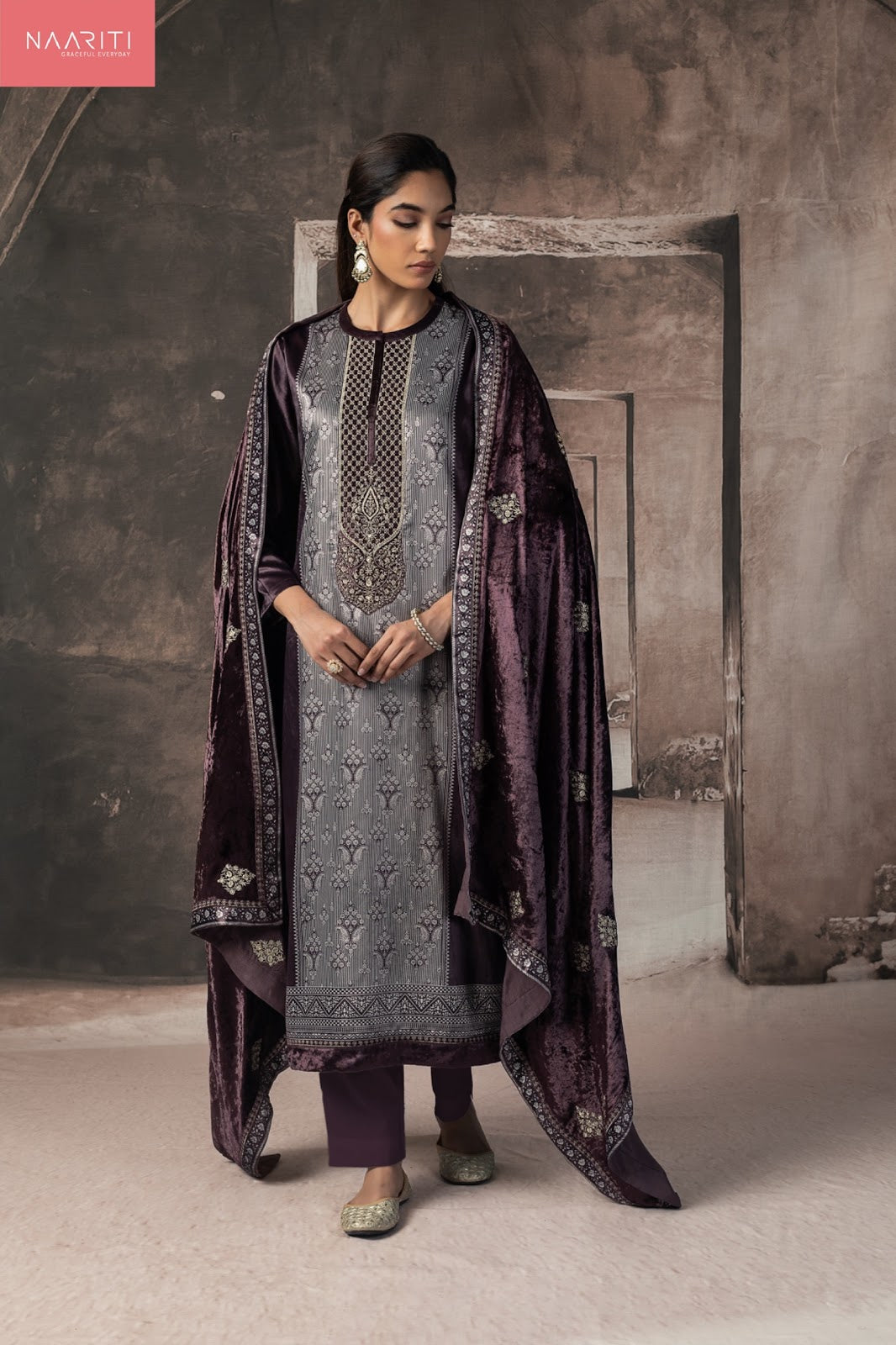 Savvur Naariti Velvet Suits Supplier Ahmedabad
