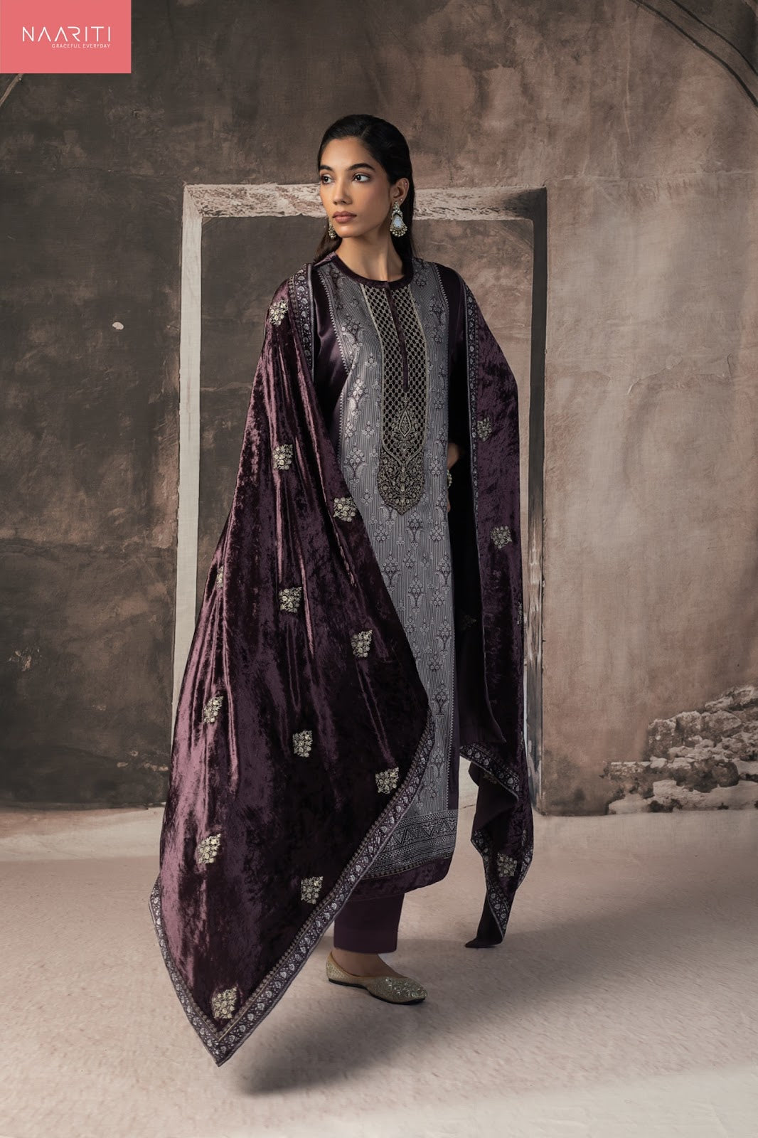 Savvur Naariti Velvet Suits Supplier Ahmedabad