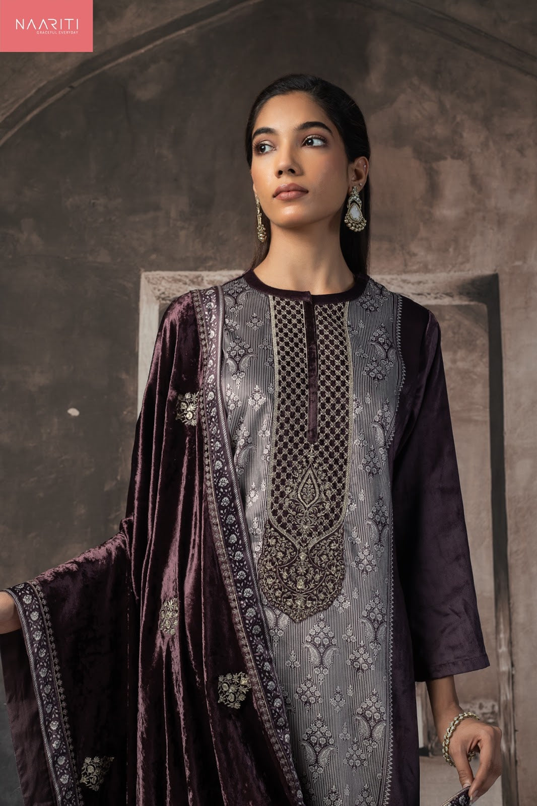Savvur Naariti Velvet Suits Supplier Ahmedabad