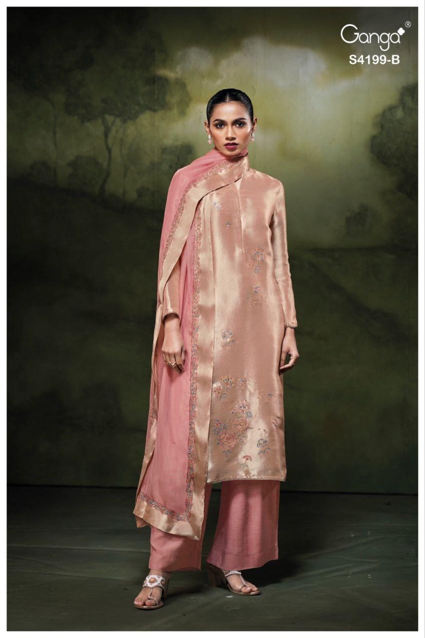 Savya 4199 Ganga Pure Bemberg Salwar Suits Exporter Ahmedabad