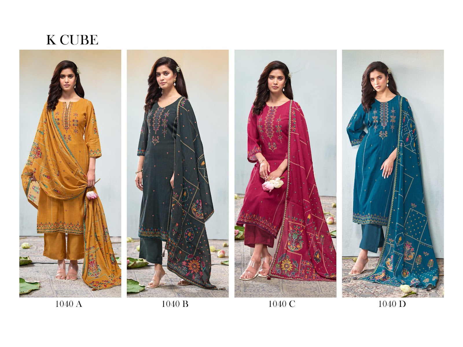 Savya K Cube Mul Chanderi Pant Style Suits Wholesale
