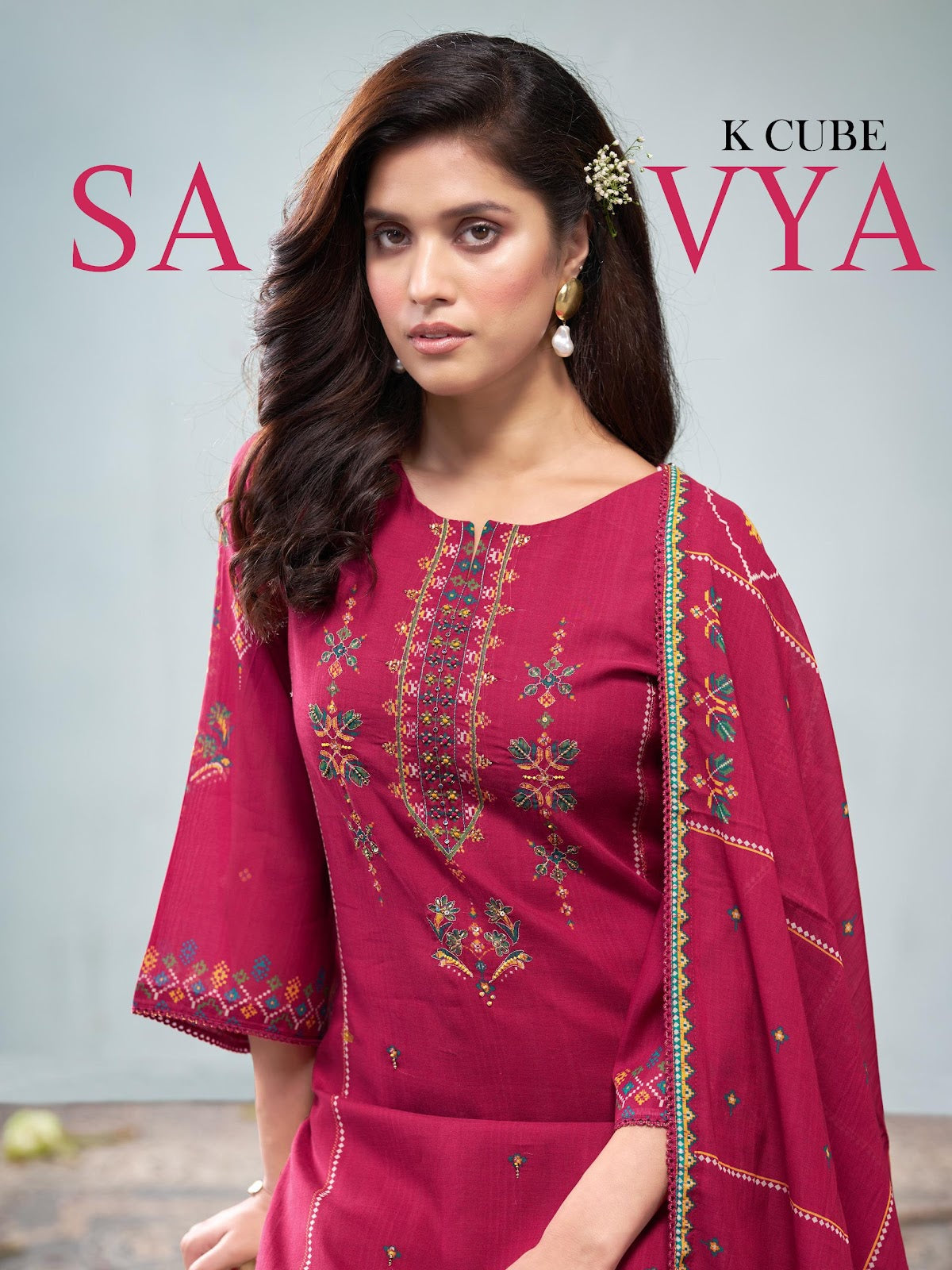 Savya K Cube Mul Chanderi Pant Style Suits Wholesale