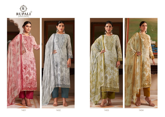 Savya Rupali Viscose Linen Pant Style Suits Wholesaler Ahmedabad