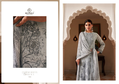 Savya Rupali Viscose Linen Pant Style Suits Wholesaler Ahmedabad