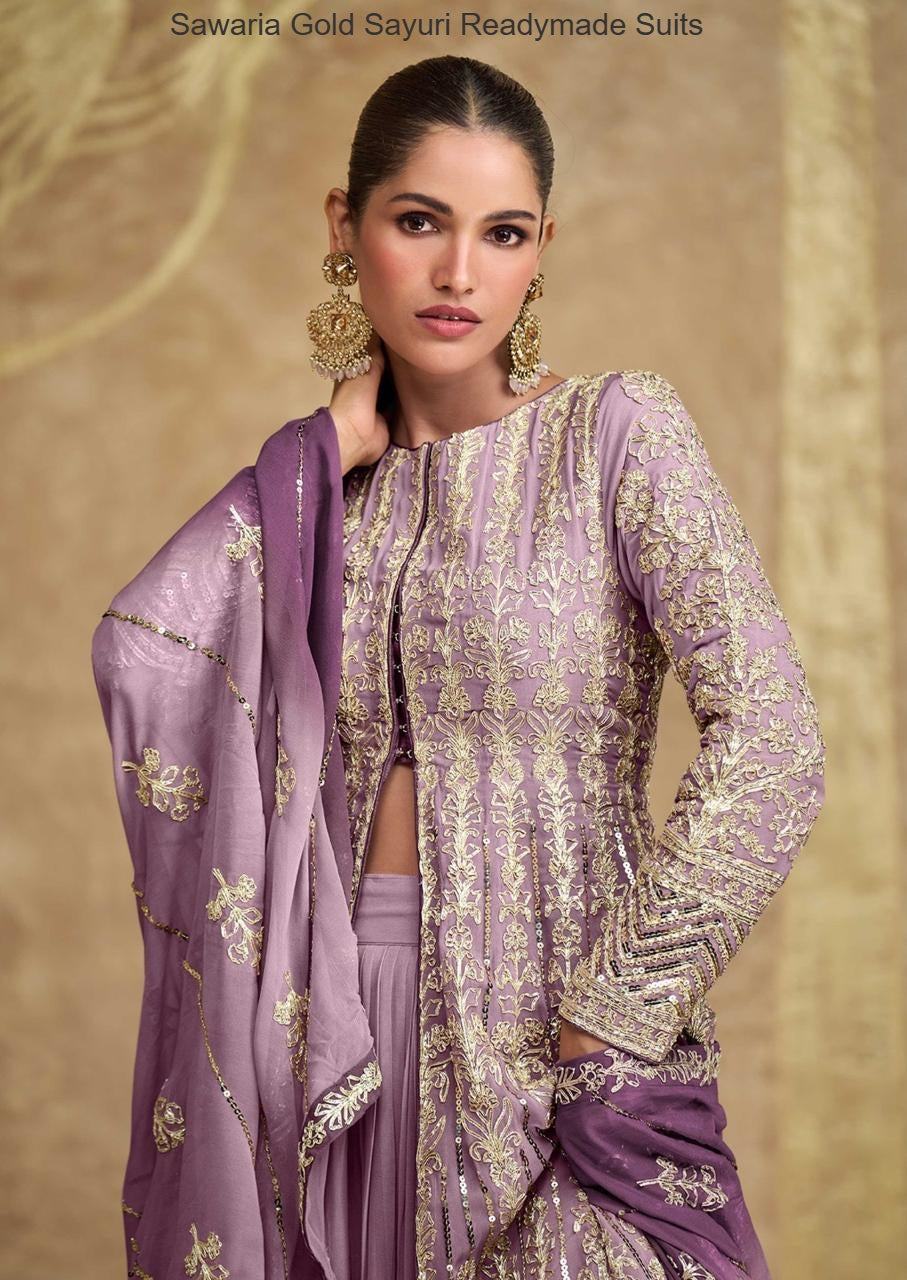 Sawaria Gold Sayuri Georgette Readymade Suits Manufacturer Gujarat