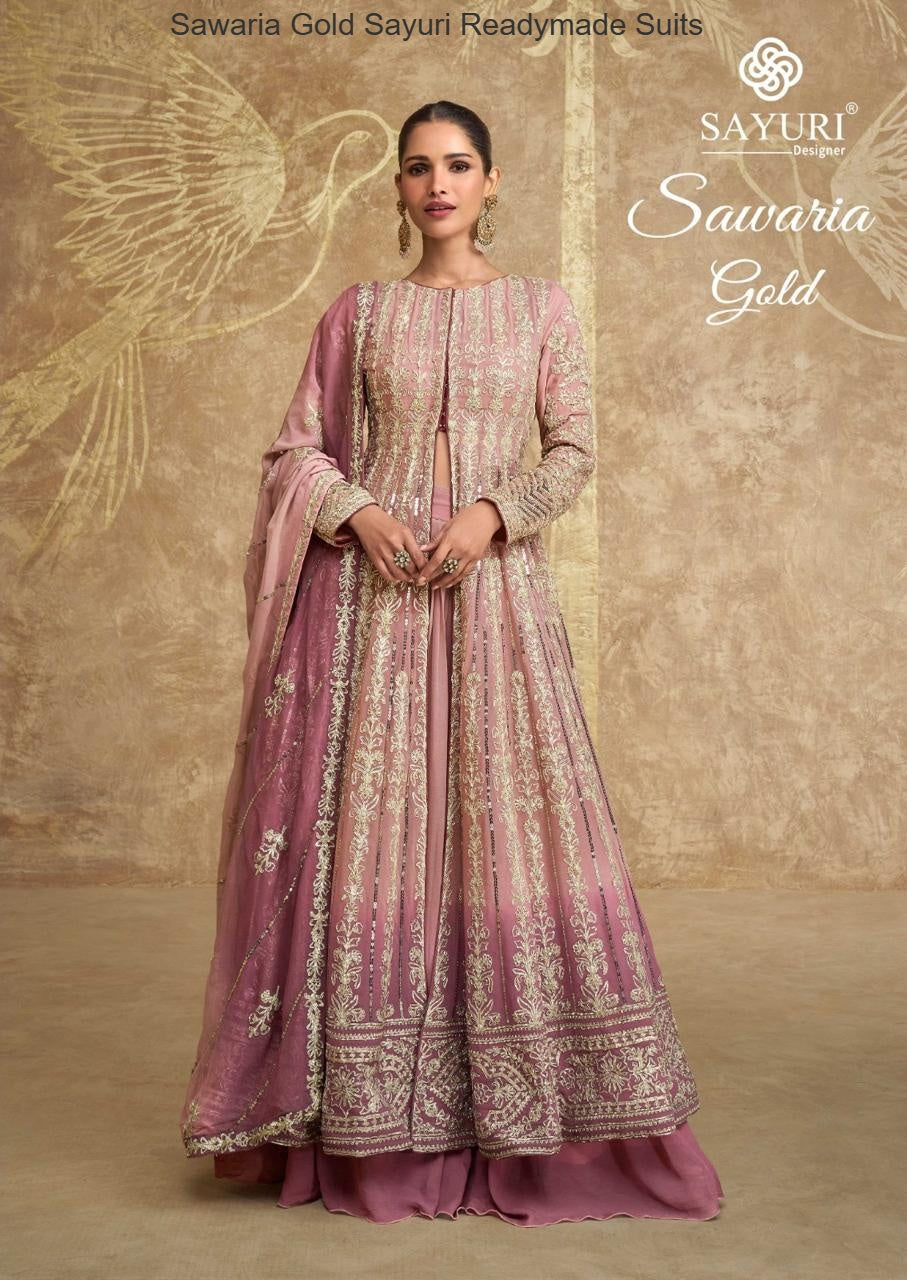 Sawaria Gold Sayuri Georgette Readymade Suits Manufacturer Gujarat