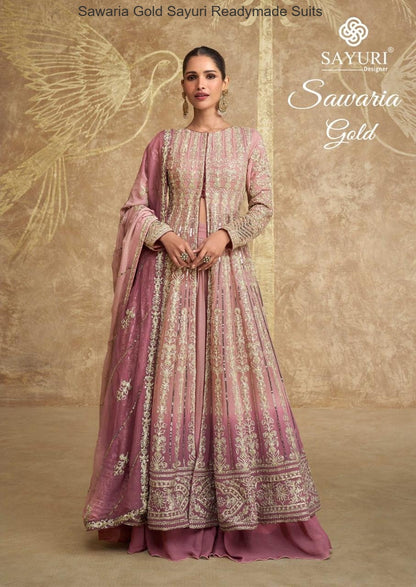 Sawaria Gold Sayuri Georgette Readymade Suits Manufacturer Gujarat