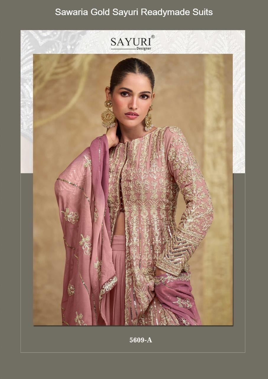 Sawaria Gold Sayuri Georgette Readymade Suits Manufacturer Gujarat