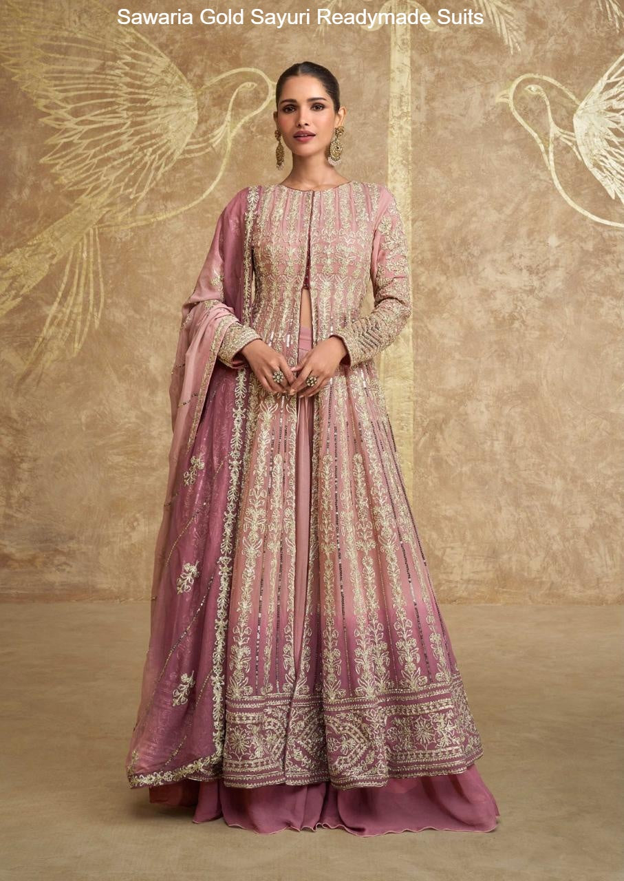 Sawaria Gold Sayuri Georgette Readymade Suits Manufacturer Gujarat
