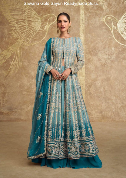 Sawaria Gold Sayuri Georgette Readymade Suits Manufacturer Gujarat