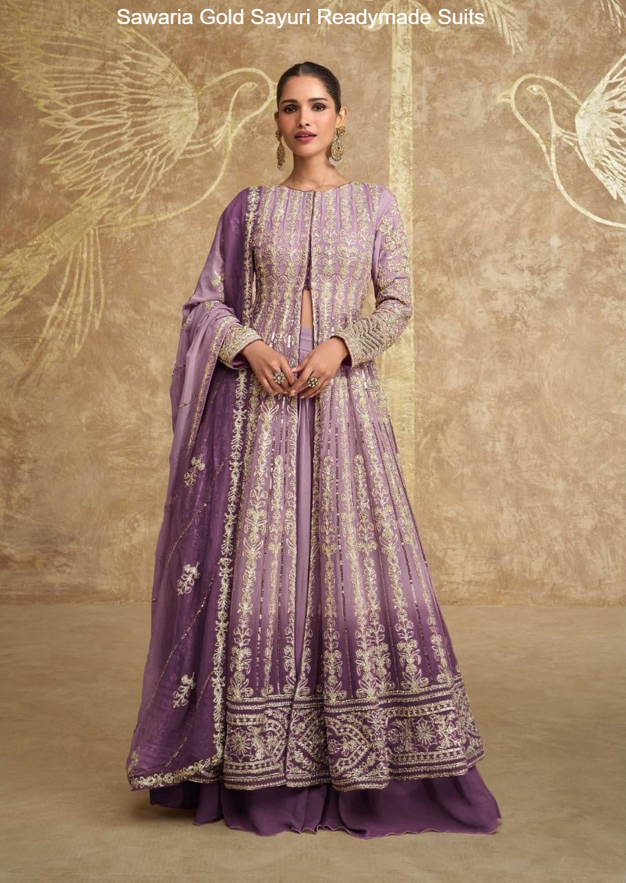 Sawaria Gold Sayuri Georgette Readymade Suits Manufacturer Gujarat