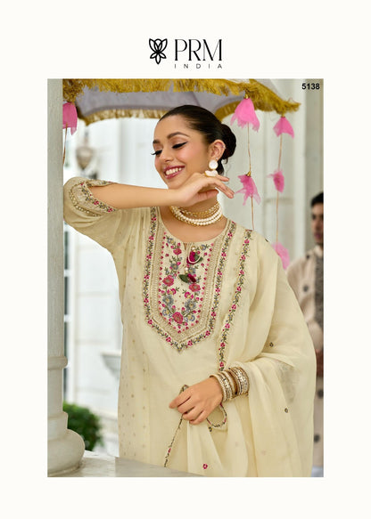 Sawariya Prm India Chanderi Readymade Pant Style Suits Manufacturer India