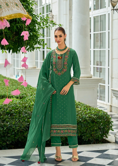 Sawariya Prm India Chanderi Readymade Pant Style Suits Manufacturer India
