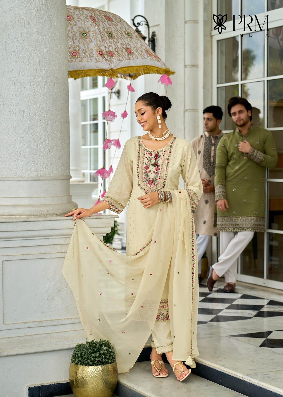 Sawariya Prm India Chanderi Readymade Pant Style Suits Manufacturer India