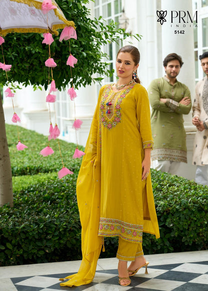 Sawariya Prm India Chanderi Readymade Pant Style Suits Manufacturer India