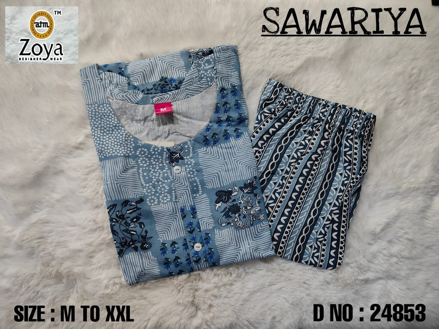 Sawariya Zoya Rayon Kurti Pant Set Supplier