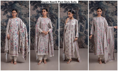 Sayam Naariti Cotton Lawn Pant Style Suits Supplier Gujarat