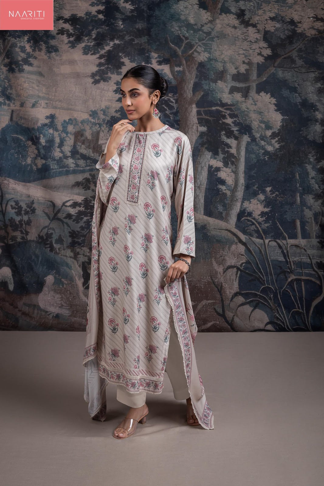 Sayam Naariti Cotton Lawn Pant Style Suits Supplier Gujarat