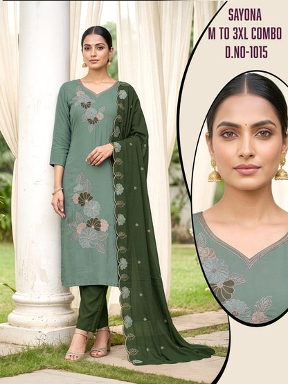 Sayona Vkh Roman Silk Readymade Pant Style Suits Wholesaler Gujarat