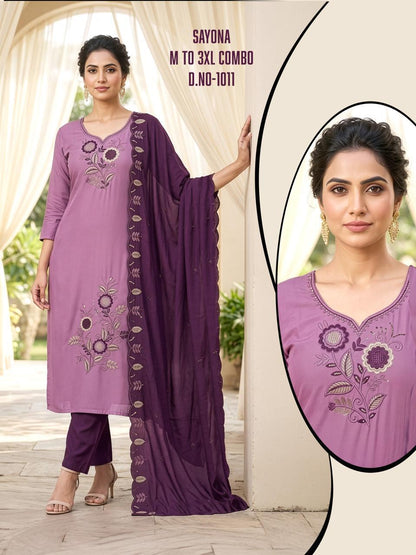 Sayona Vkh Roman Silk Readymade Pant Style Suits Wholesaler Gujarat
