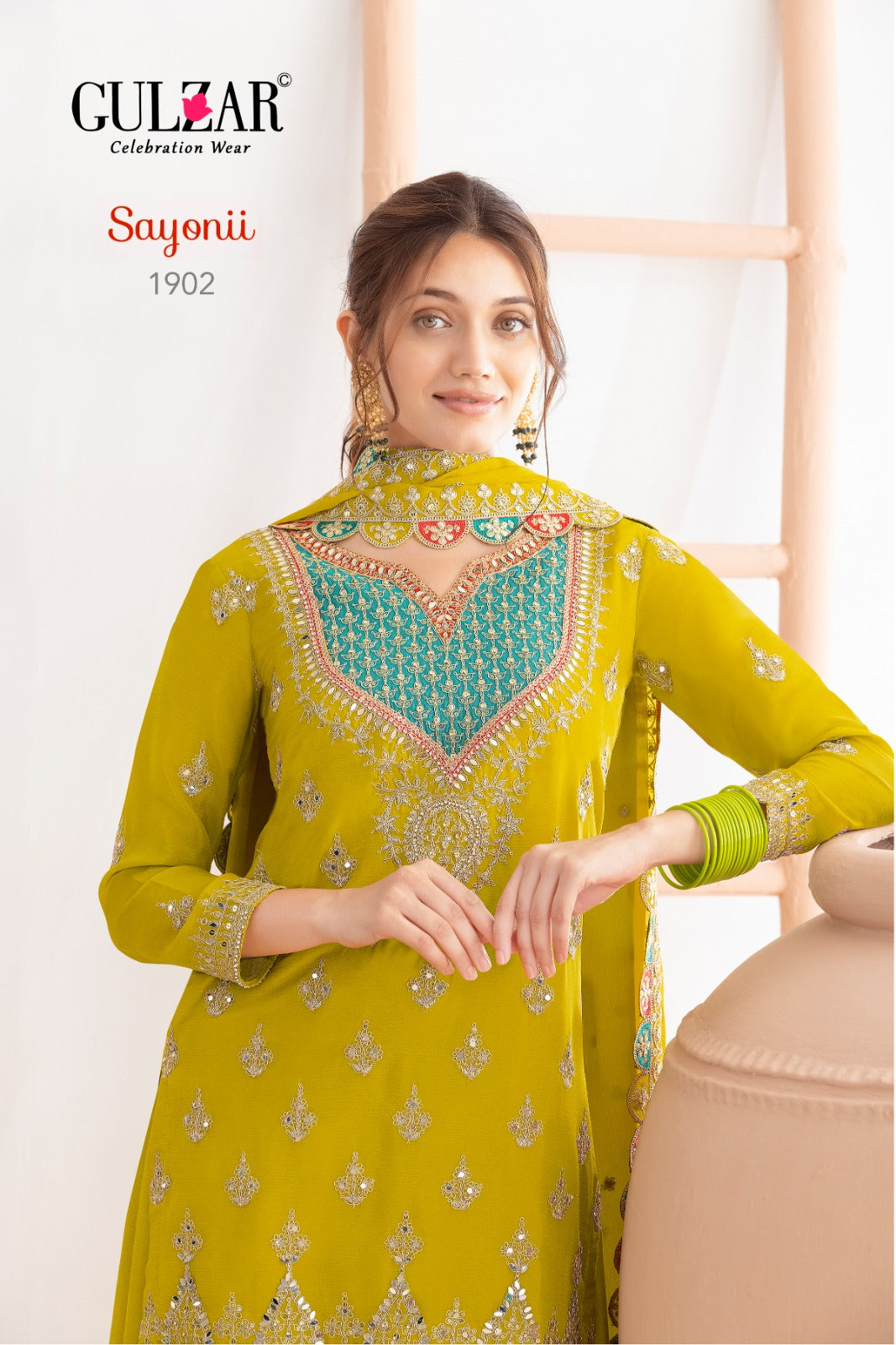 Sayonii Gulzar Chinnon Readymade Plazzo Style Suits Exporter India
