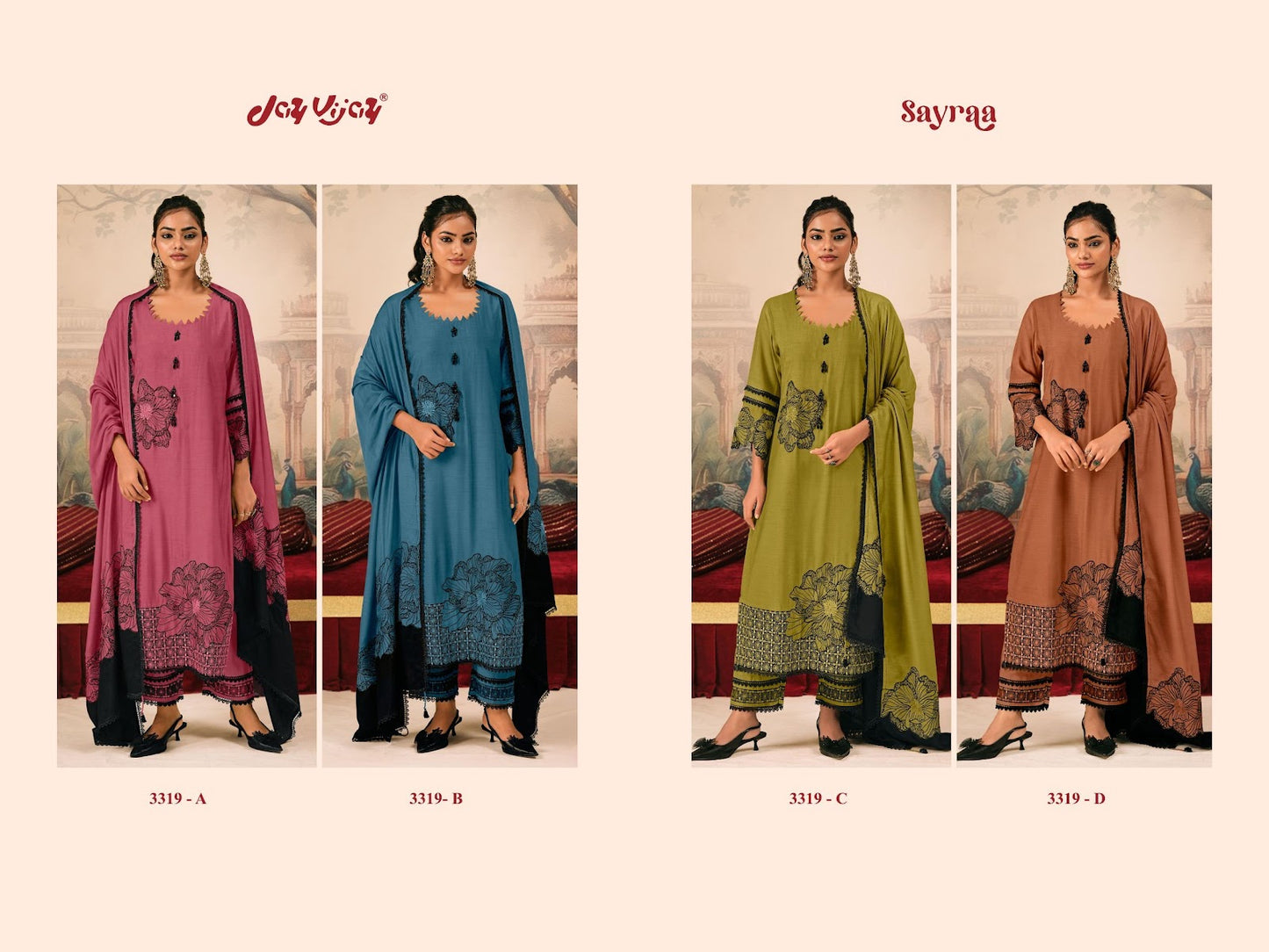 Sayraa Jay Vijay Bemberg Silk Pant Style Suits Wholesale Price