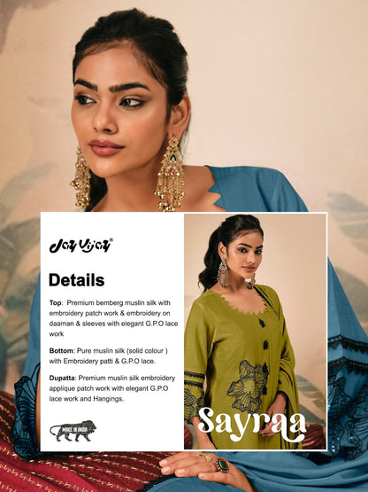 Sayraa Jay Vijay Bemberg Silk Pant Style Suits Wholesale Price