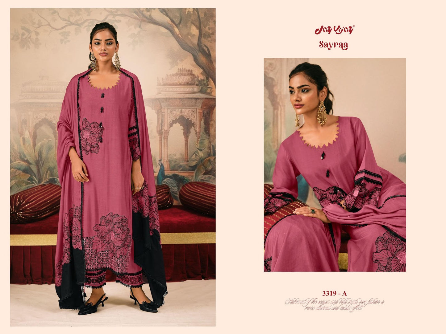 Sayraa Jay Vijay Bemberg Silk Pant Style Suits Wholesale Price