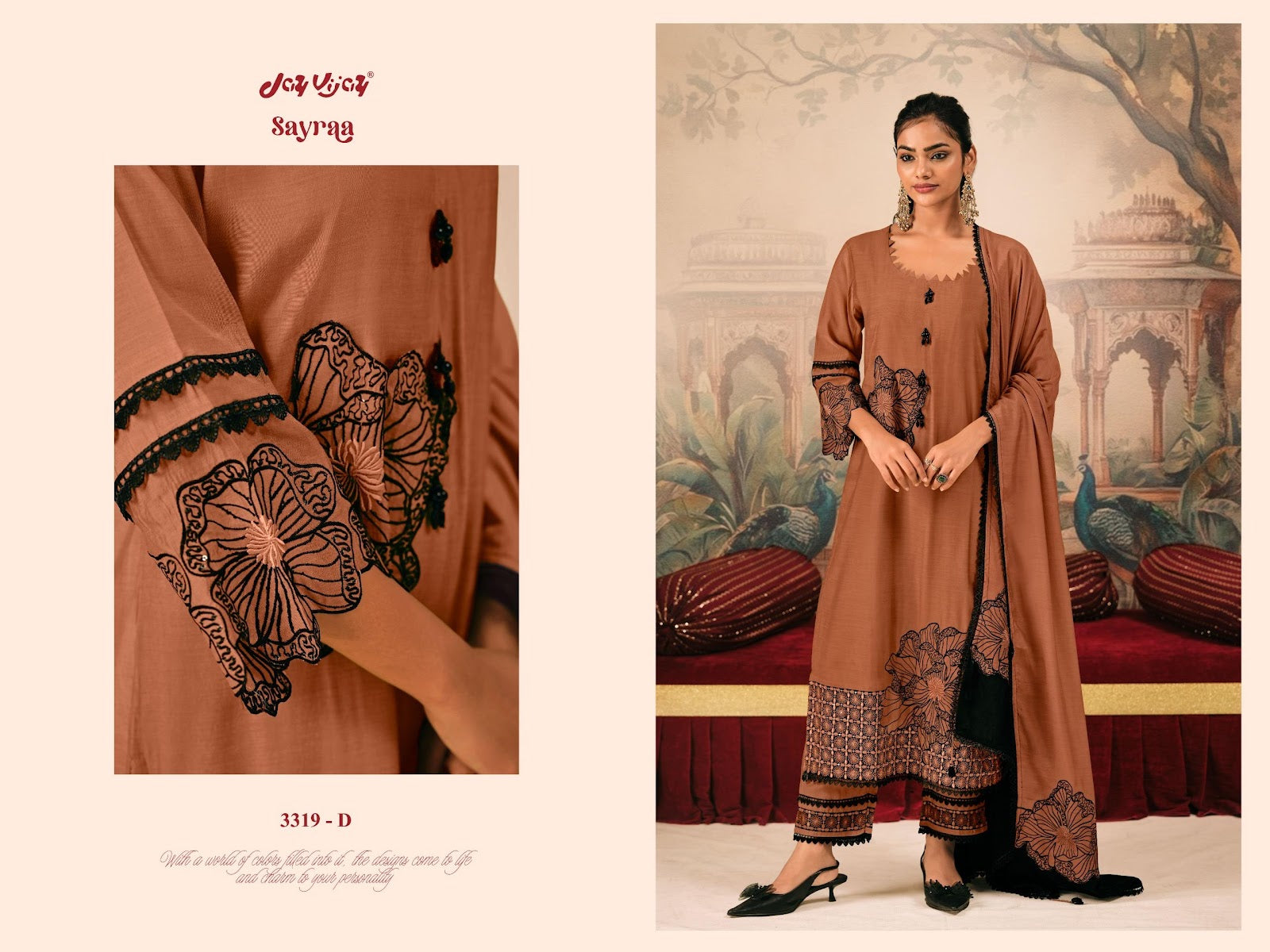 Sayraa Jay Vijay Bemberg Silk Pant Style Suits Wholesale Price