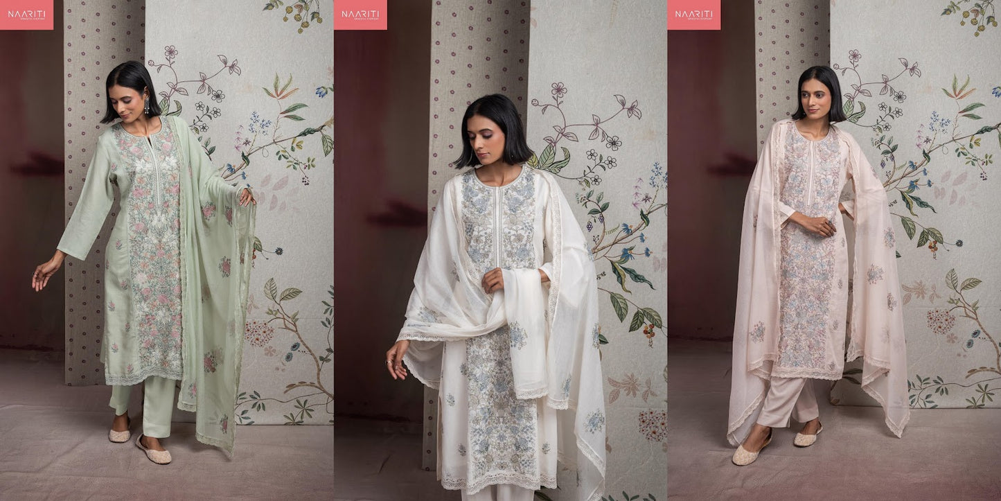 Sayuree Naariti Linen Pant Style Suits Supplier Ahmedabad
