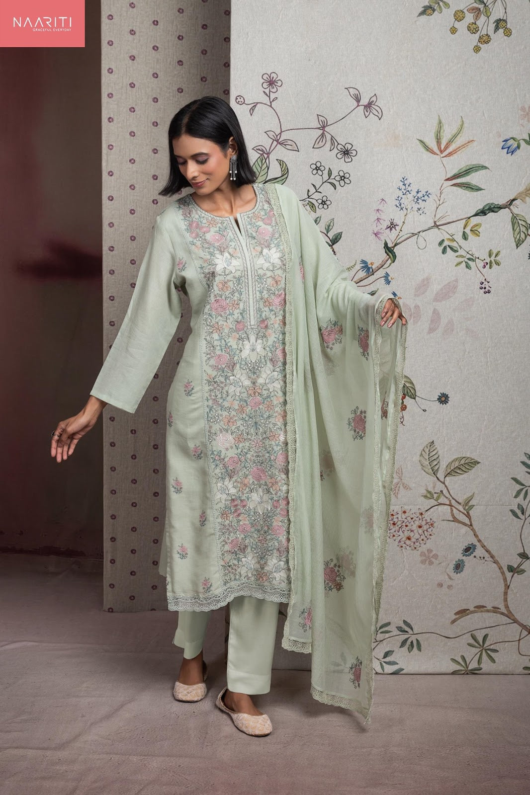 Sayuree Naariti Linen Pant Style Suits Supplier Ahmedabad