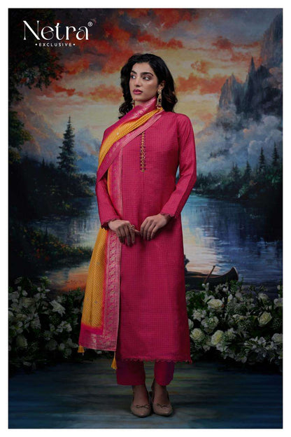 Sayuri Netra Pure Bemberg Pant Style Suits Manufacturer India