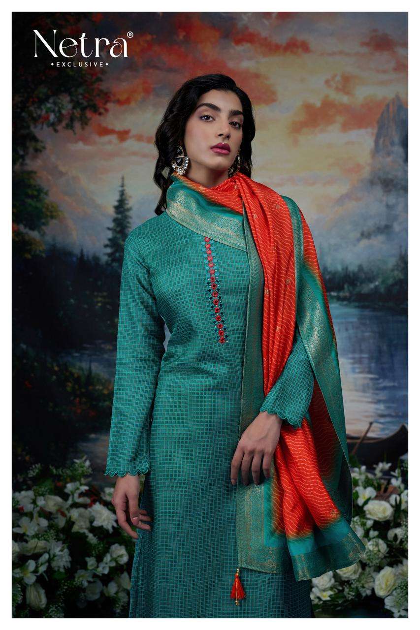 Sayuri Netra Pure Bemberg Pant Style Suits Manufacturer India