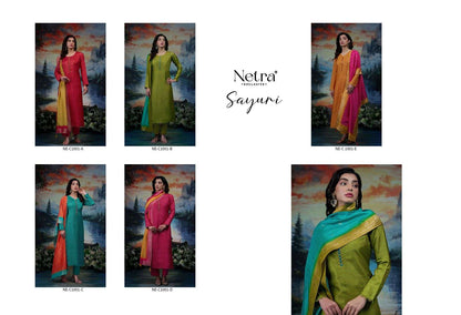 Sayuri Netra Pure Bemberg Pant Style Suits Manufacturer India