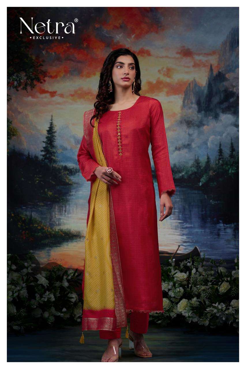 Sayuri Netra Pure Bemberg Pant Style Suits Manufacturer India