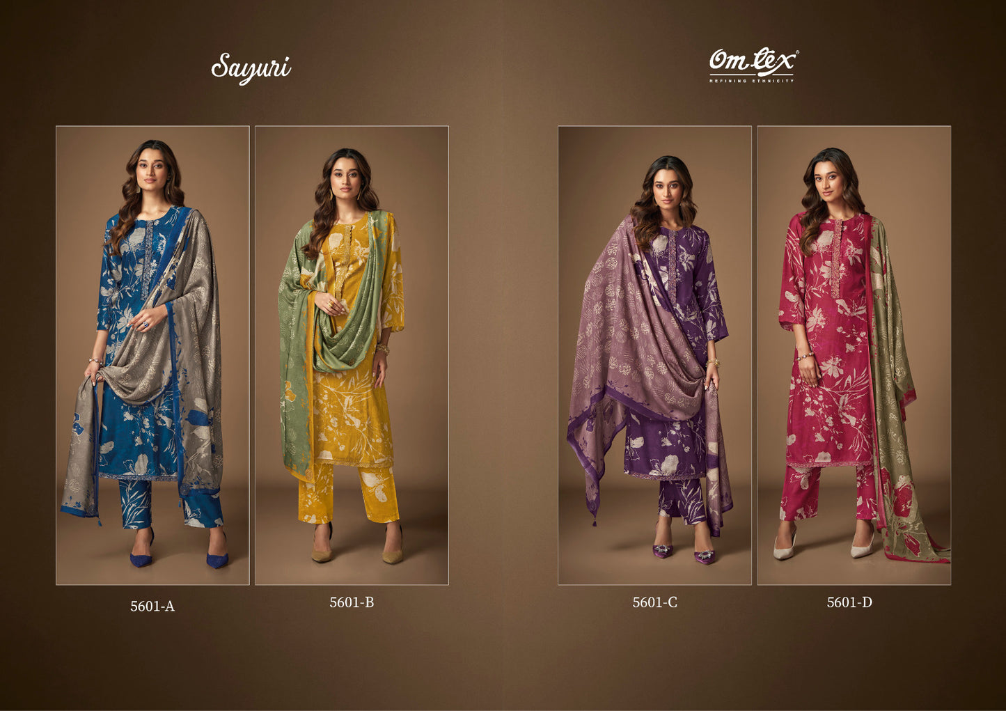 Sayuri Omtex Daisy Silk Pant Style Suits Wholesale Price