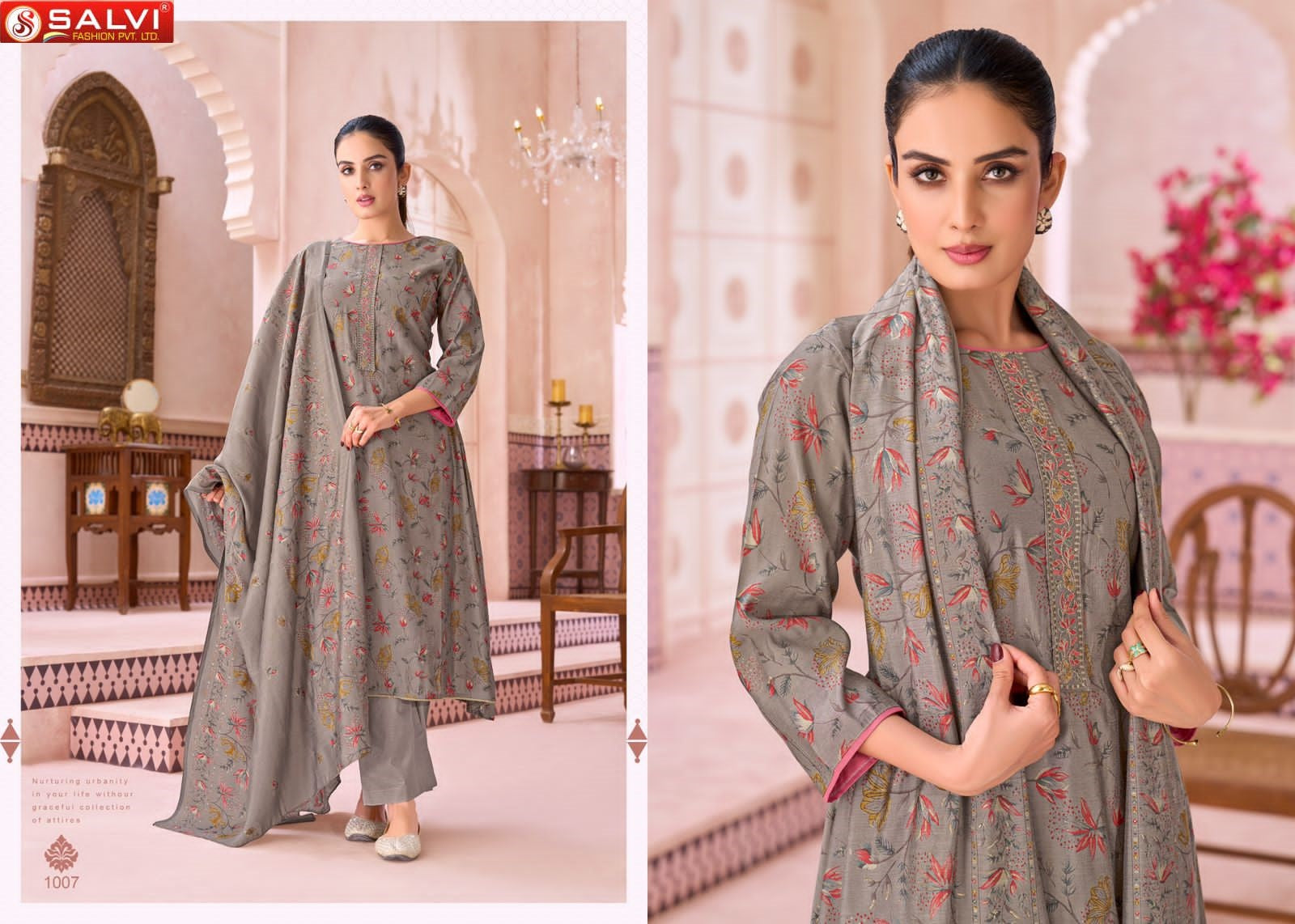 Sayuri Silk Plus Salvi Fashion Modal Silk Pant Style Suits Supplier Gujarat
