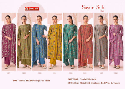 Sayuri Silk Plus Salvi Fashion Modal Silk Pant Style Suits Supplier Gujarat