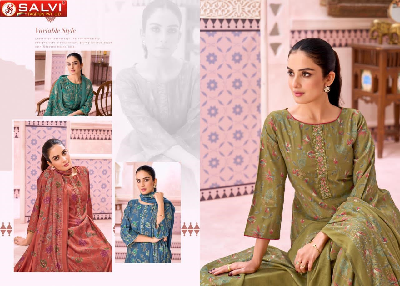 Sayuri Silk Plus Salvi Fashion Modal Silk Pant Style Suits Supplier Gujarat