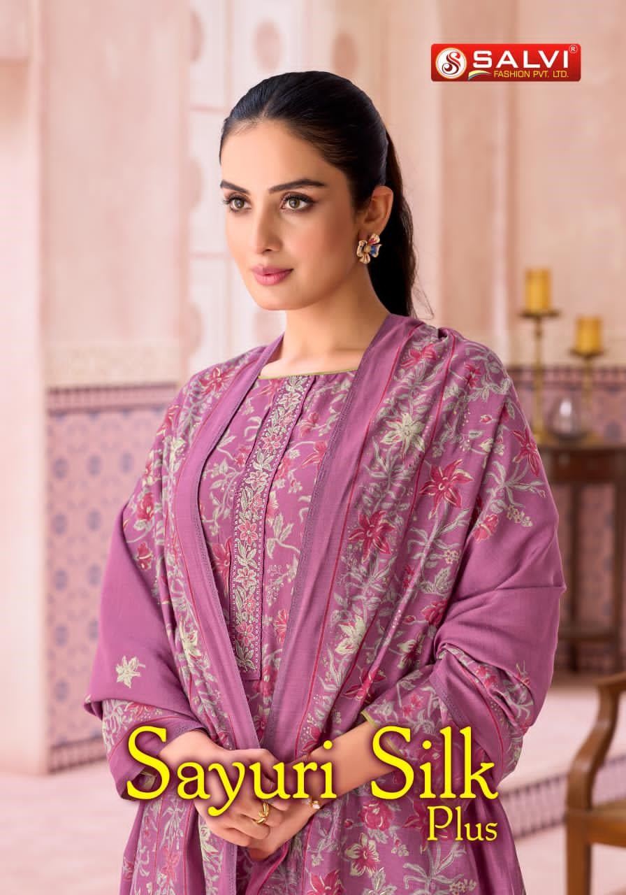 Sayuri Silk Plus Salvi Fashion Modal Silk Pant Style Suits Supplier Gujarat