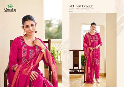 Sayuri Vol 1 Vaniska Chanderi Readymade Pant Style Suits Wholesaler Ahmedabad